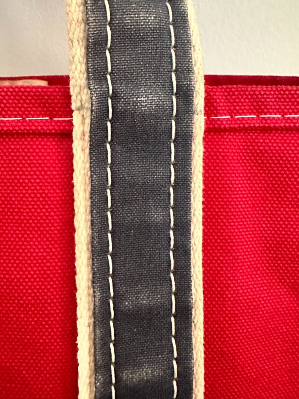 Rare Vintage 80s L.L. Bean Boat And Tote Red Blue Canvas Large Bag - Picture 5 of 16
